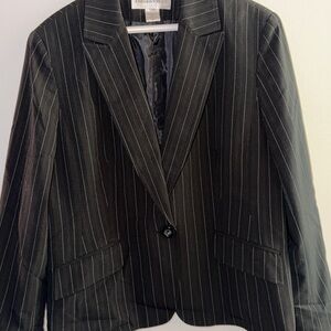 Kenneth Cole Women's Dark Pinstripe Blazer